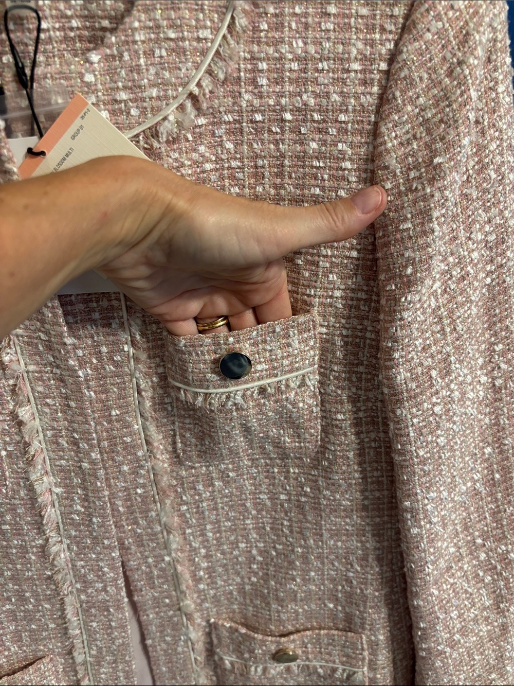 Anne Klein Pink Tweed Topper - Classic Elegance - Picture 4 of 8